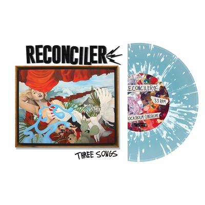 Reconciler 3 songs, blue with white splatter