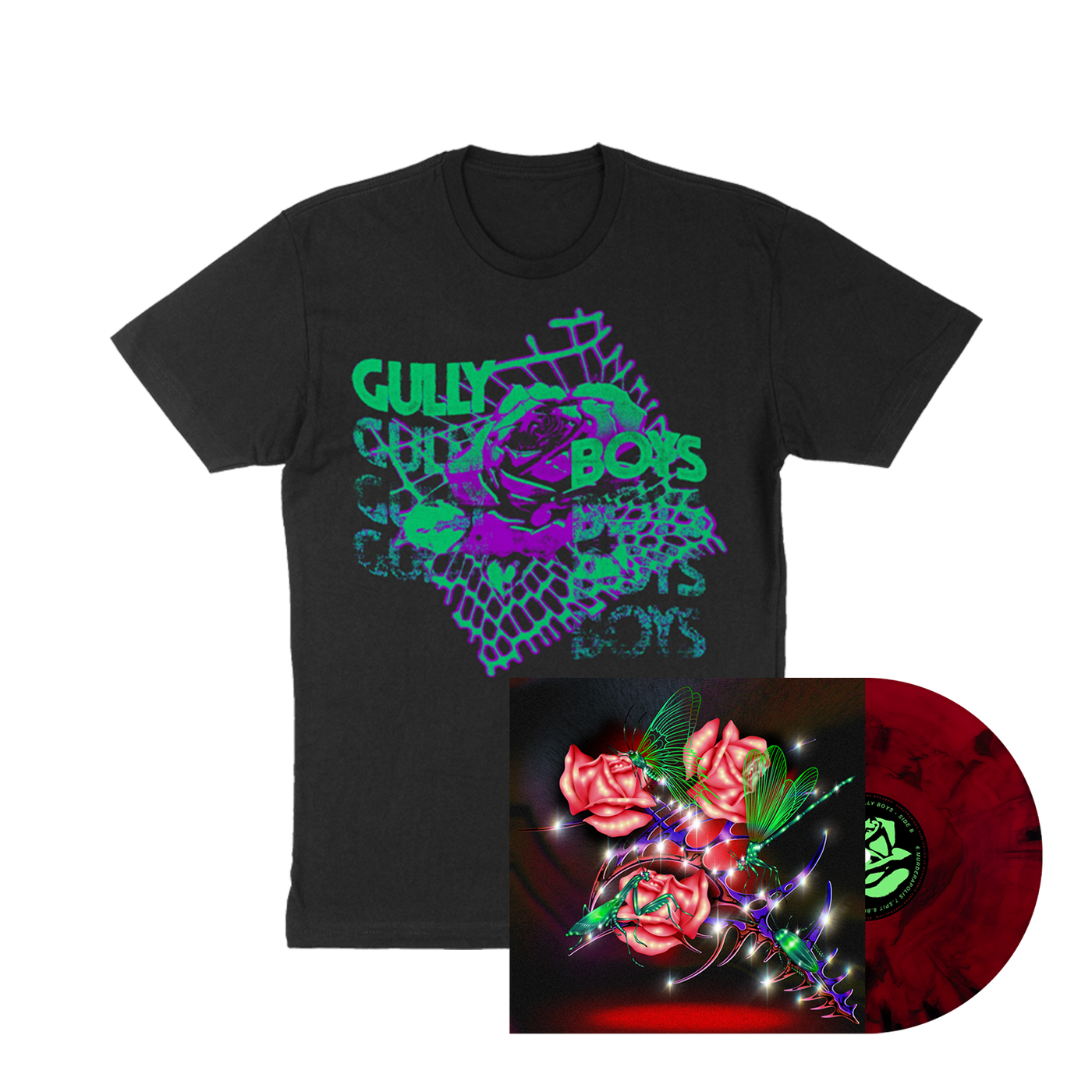 Gully Boys - Rose T-Shirt and Vinyl Bundle