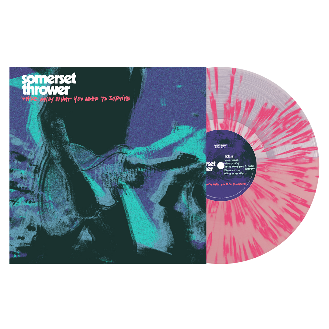 Take Only What You Need To Survive Neon Pink and Clear With Neon Pink Splatter