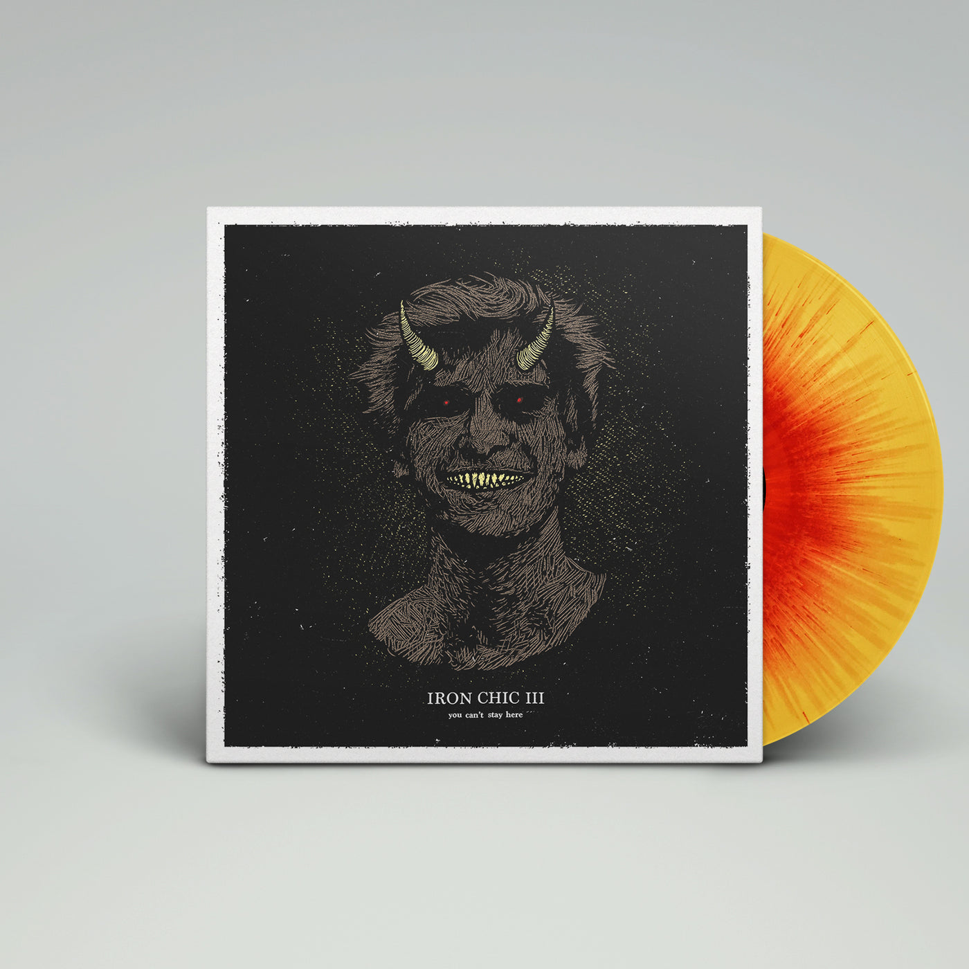 Iron Chic - You Can't Stay Here  yellow vinyl with red splatter